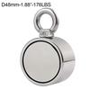 DYS TOOL SHOP Double Side Round Neodymium Eyebolt Salvage Fishing Magnet Equipment