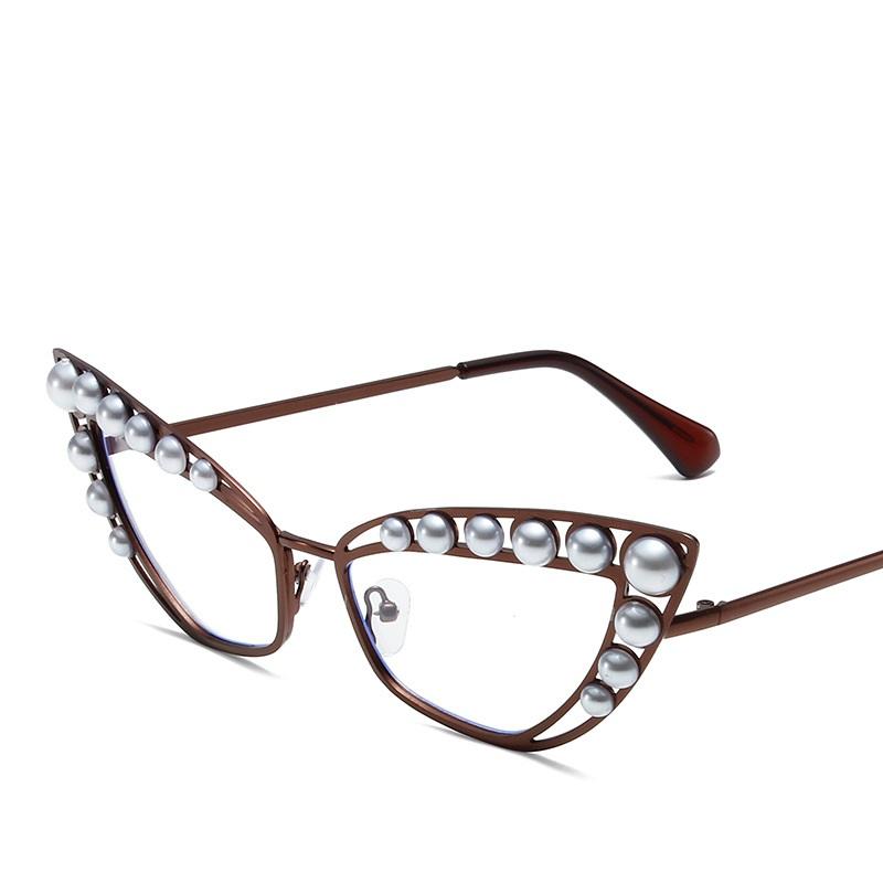 Cat Eye Sunglasses Women Designer Fashion Sexy Metal Frame UV400 Sun Glasses Cateye Shades Diamond Ladies Eyewear