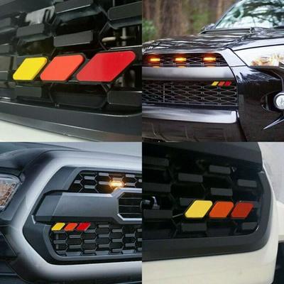 For Tacoma 4Runner For Toyota Scratch Protector Car Protection Modified Decorative Strip Emblem 3 Grille Badge