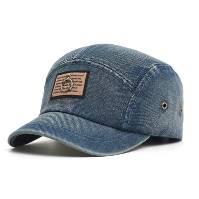 Frühling Sommer Vintage Gewaschene Denim Kappe mit kurzem Schirm Baseballkappe Herren Damen Mode Sonnen Dad Hut Verstellbar Trucker Stil Niedriges Profil