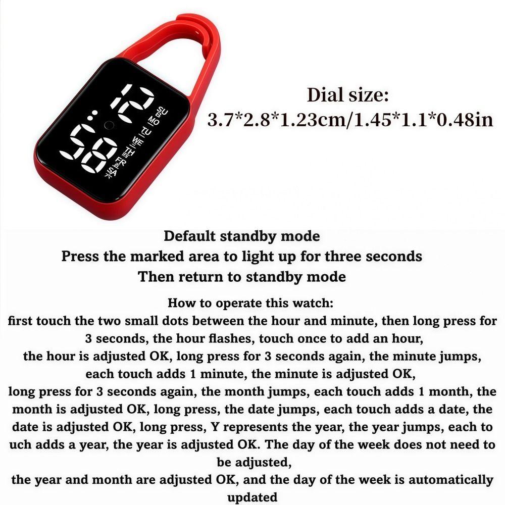 Portable Electronic Hanging Watch Digital Display Luminous Pocket Watch  Stylish Accessory