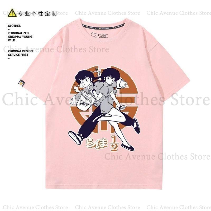 Anime Ranma Series Print Tshirt Short Sleeve Tee Summer Tops Casual Tshirt for Unisex Women Clothes for Unisex Women Daily Tshirt