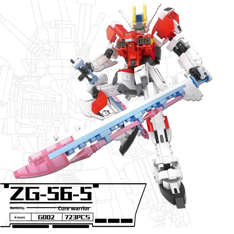 Warriors Mecha Robot Assemble Building Block Models Toys Desktop Gift Ornaments