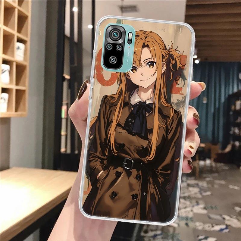 Anime Sword Art Online SAO Soft Phone Case For Xiaomi Redmi Note 14 14S 13 12S 12 11S 11 11E Pro Plus 11T 10S 10 9S 5G Pattern C