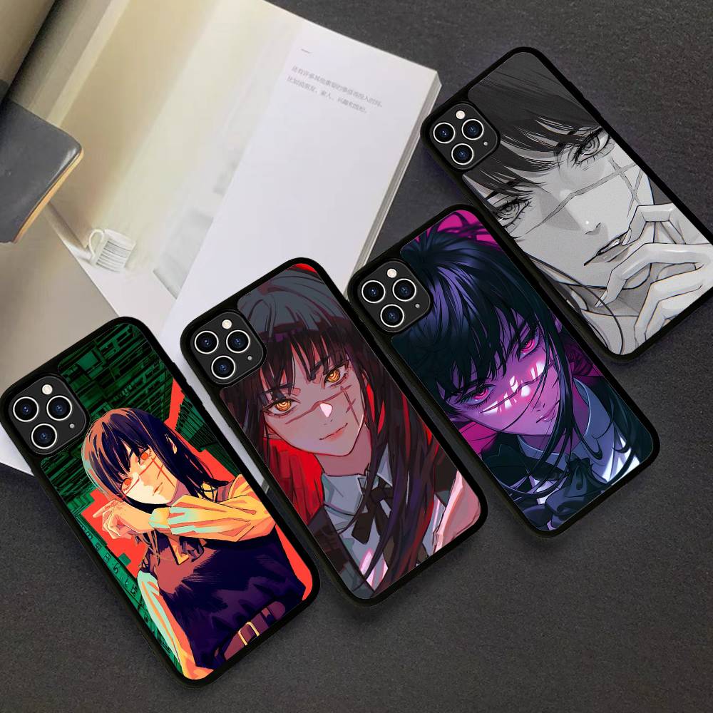Asa Mitaka Chainsaw Man Anime Manga Phone Case For IPhone 17 16 15 14 13 Plus 12 11 Pro Max PC+TPU Cases Back Cover