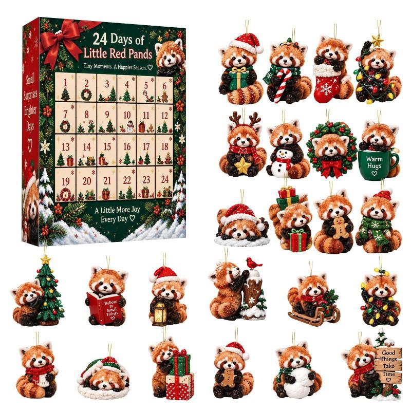 2026 Animal Christmas Advent Calendar Acrylic Blind Box Toy Adults Collectible Holiday Countdown Gift