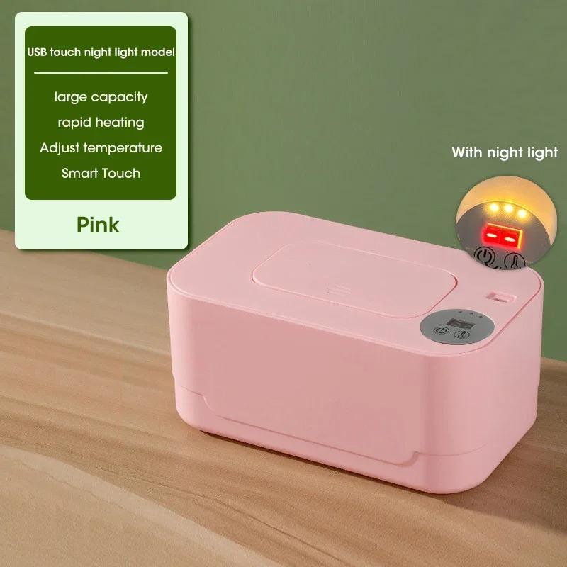 Portable Travel Baby Wipe Warmer USB Charging Heater with LED Display Wet Wipes Dispenser for Car Home Outdoor Use