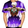 Fun fighting game creative 3D printed short sleeved T-shirt with fashionable, cool and trendy personality
