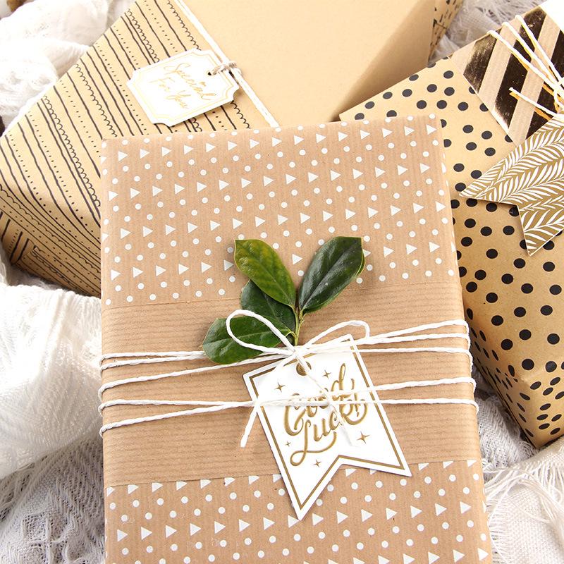 Valentine's Day Retro Kraft Wrapping Paper for Gifts, Birthdays, and DIY Projects
