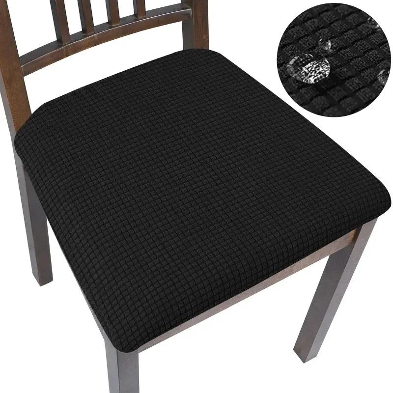 

Waterproof Kitchen Strechable Chair Seat Cover Fashion Elastic Chair Covers Easy Remove Machine Washable Cushion Cover for Home 1 Piece