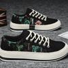 Fashion 2024 Men's Canvas Shoes Men Outdoor Trendy All-match Sneakers Handmade Cloth Breathable Vulcanized Shoes Comfortable Flat Shoes