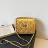 Mini silver bag women's 2025 new trendy fashion high-end diamond chain bag single shoulder crossbody small square bag