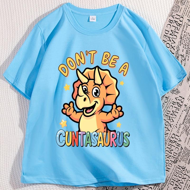 Cuntasaurus Dinosaur TShirt for Men Women Funny Cotton Short Sleeve High Quality Tee Shirt Printed Casual Man Clothing
