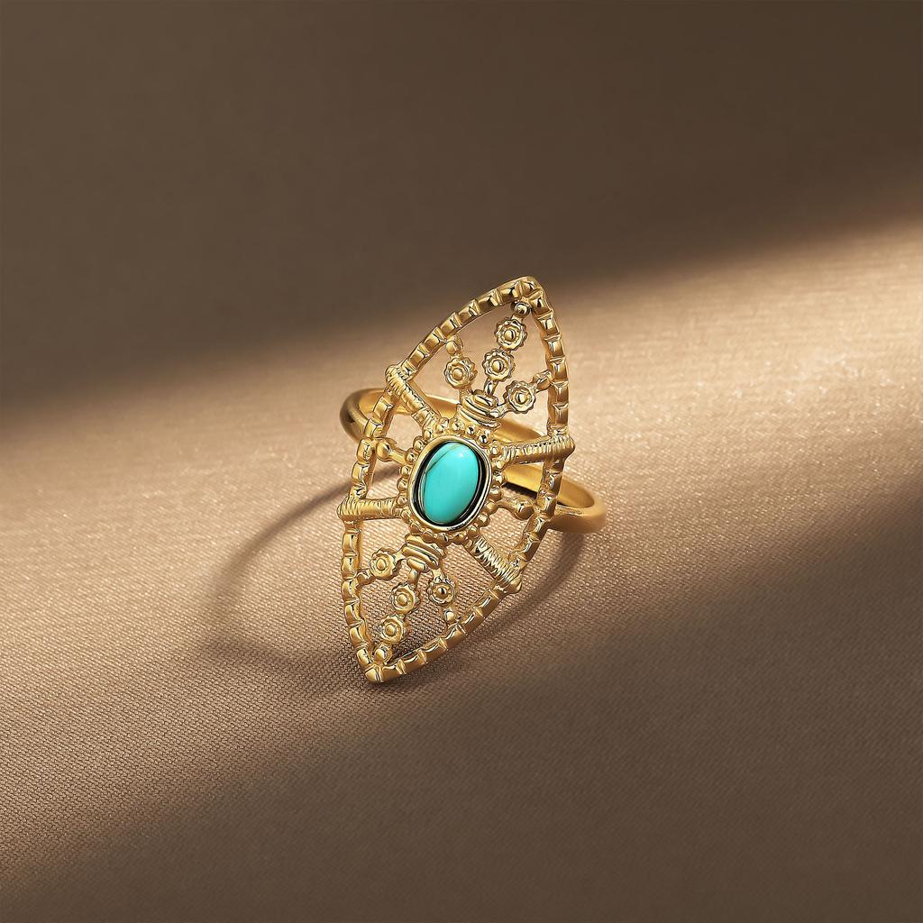 Anello da donna alla moda in 1 pezzo Anello da donna Anello in metallo Anello lucido Anello in metallo Regalo per le vacanze