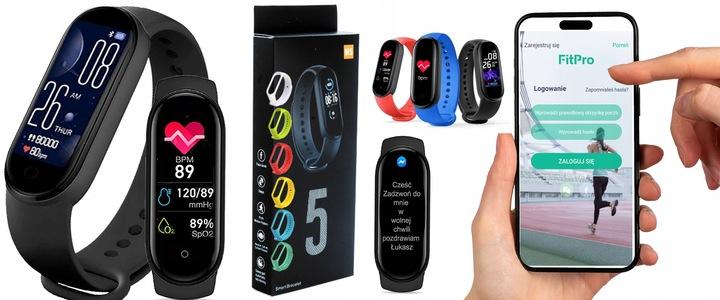 Smartband M5 Smartwatch Opaska Puls Kroki Rozmowy