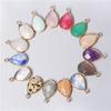 3pcs Natural Water Drop Shape Faceted Crystal Stone Pendants Charm For Jewelry Making DIY Necklace Earrings Accessories 13x23mm