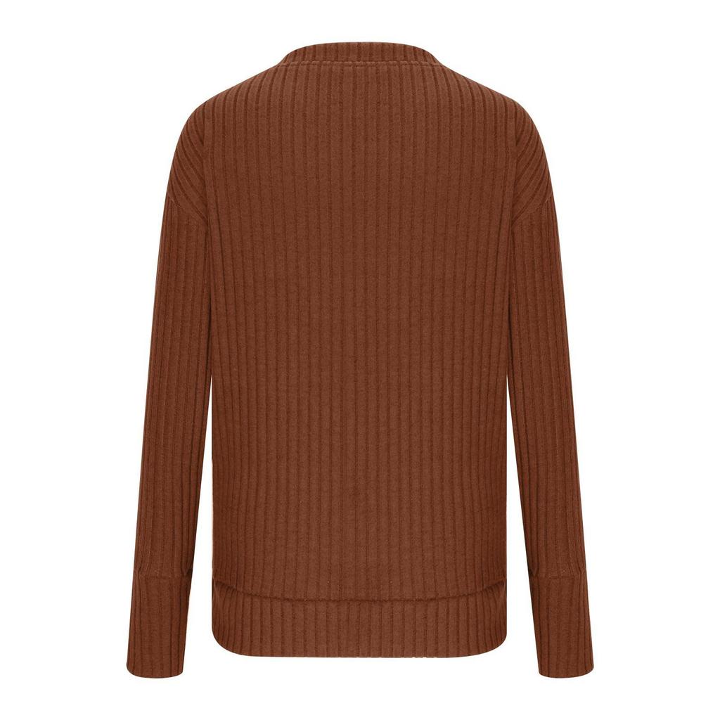 European & American Women's V-Neck T-Shirt with Short/Long Sleeves - Ribbed & Brushed Fashion Top, 2023 Edition