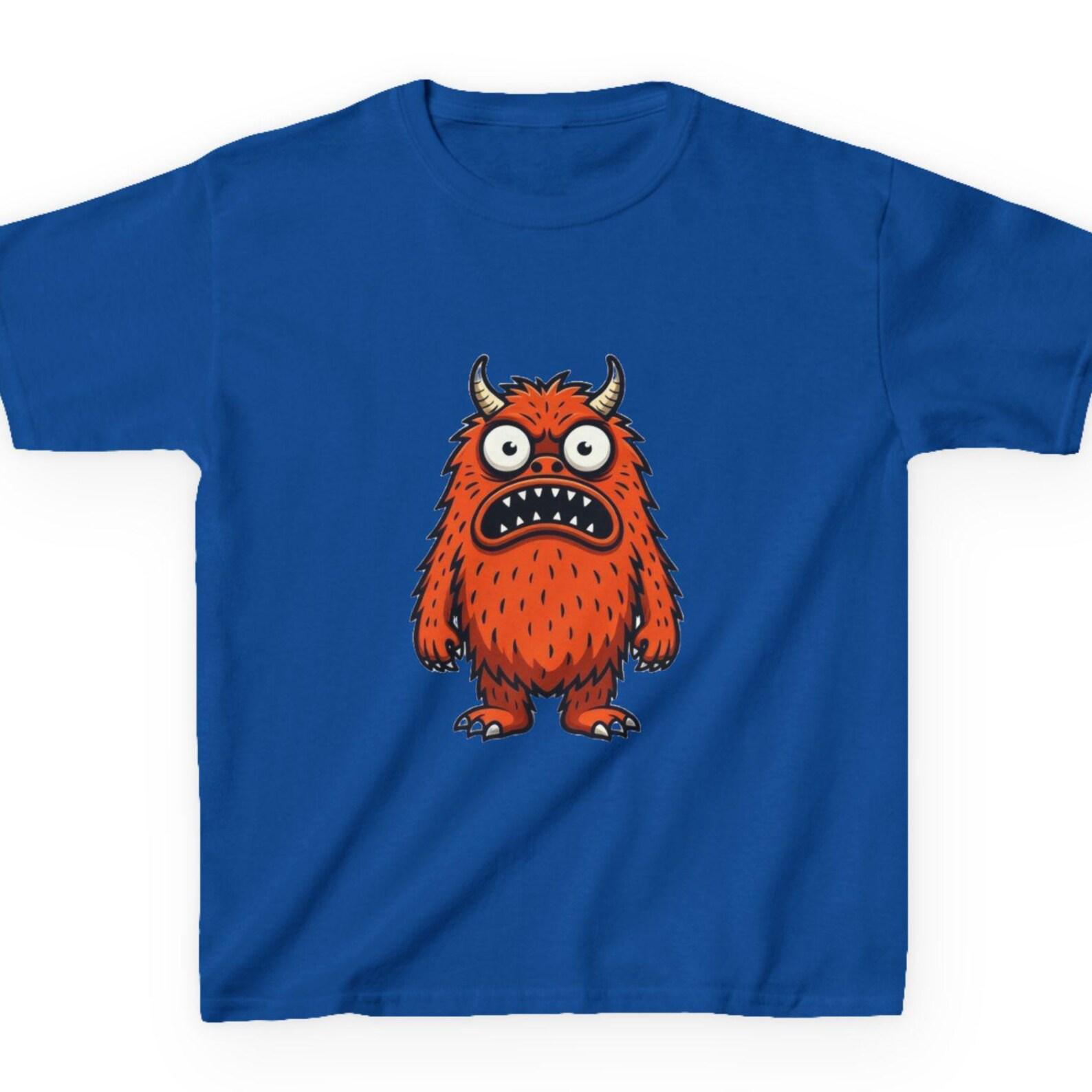 Fuzzy Monster Kids T-Shirt | Little Monster Birthday Shirt | Cute Blue Monster Tee | Personal Monster Fast & Free Shipping USA 110