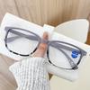 Unisex Vintage Anti-blue Reading Glasses Women Men Trendy Square Frame Plus Diopter Eyeglasses Fashionable Far Sighted Eyewear