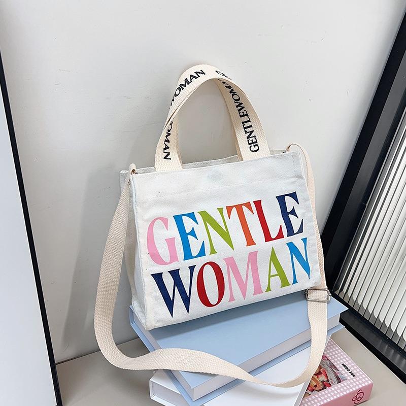 Canvas Bag New Small Square Bag Trendy Handbag Messenger Bag Women's Bag Bag Bag