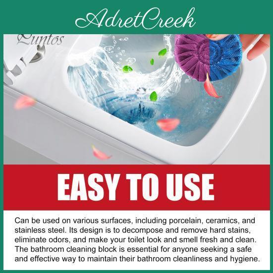 Bowl Automatic Cleaner 4pcs Toilet Tablets Fast Acting Quick Dissolving Longlasting Bathroom Toilet Tank Cleaning Blocks