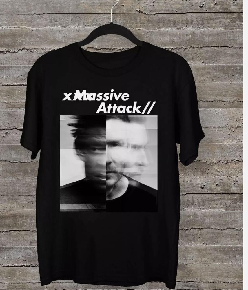 NEW Massive Attack 2025 Tour Short Sleeve Cotton Black All Size T-Shirt Unisex T-Shirt M