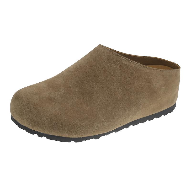 Retro style slippers women's outer wear spring new bag head half drag versatile lazy pedal