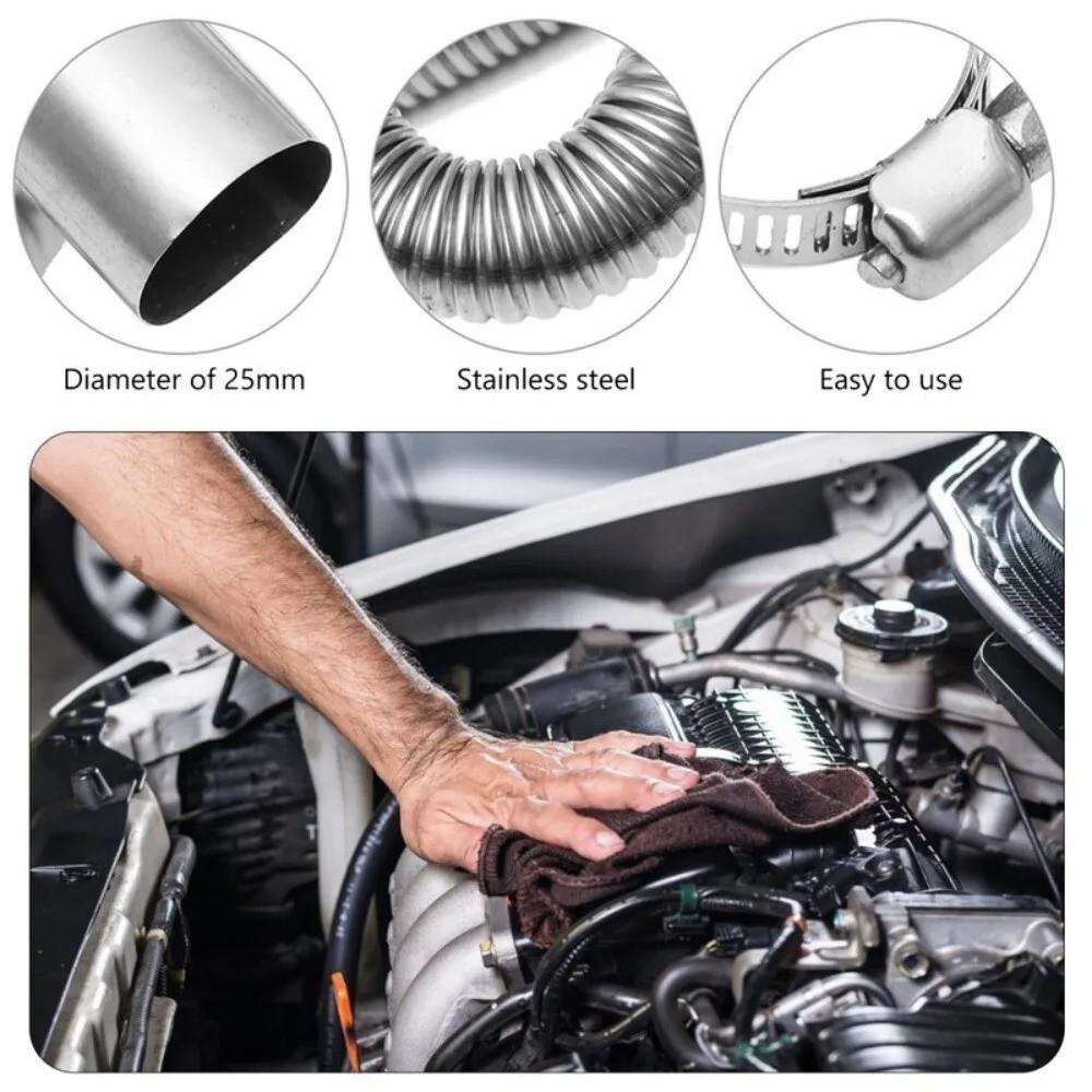 Stainless Steel Air Diesel Parking Heater Aluminum Foil Sleeve Clamps Heater Exhaust Pipe Hose Hose Clamp Air Heater