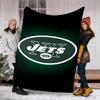 New York Jets logo printed blanket—lightweight,soft,warm;versatile blanket all seasons—perfect as &air-conditioning throw,nap blanket