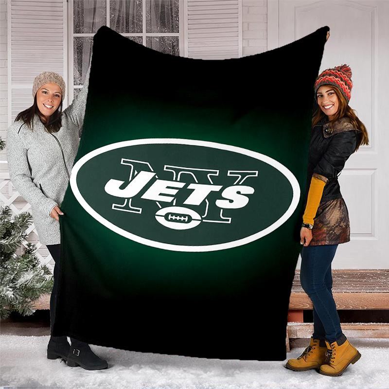 New York Jets logo printed blanket—lightweight,soft,warm;versatile blanket all seasons—perfect as &air-conditioning throw,nap blanket