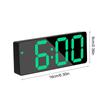Mirror Surfaces LED Digital Alarm Clock with Alarm Dimming Date Day of Week Temperature Display for Bedroom Table Decors