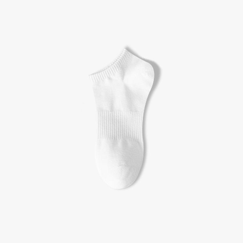 Unisex Summer Boat Socks - Thin, Breathable, Sweat-Absorbing, Deodorant, Black/White/Gray, Solid Colors, Year-Round Comfort