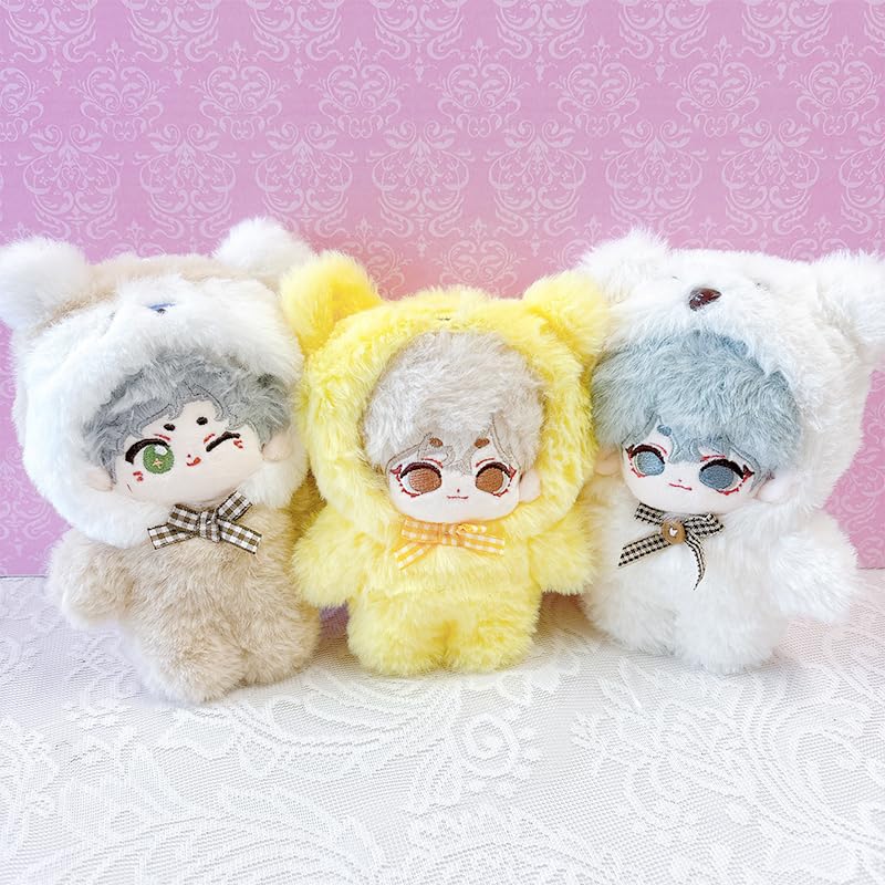 Beige, fluffy cotton doll clothes for 10cm plush toys, g.trigger, suitable for Oshi-Nui (push-stitching).