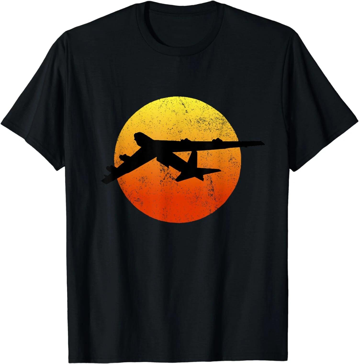 B-52 Stratofortress Silhouette Sunset Bomber Airplane B52 T-Shirt XS