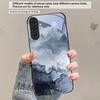 Abstrakte Moderne Wellen Für Samsung Galaxy S20 S21 S22 S23 Plus S24 FE S25 Ultra S26 Edge S25+ 20+ 22+ 24+ Schwarze Glas-Handyhülle