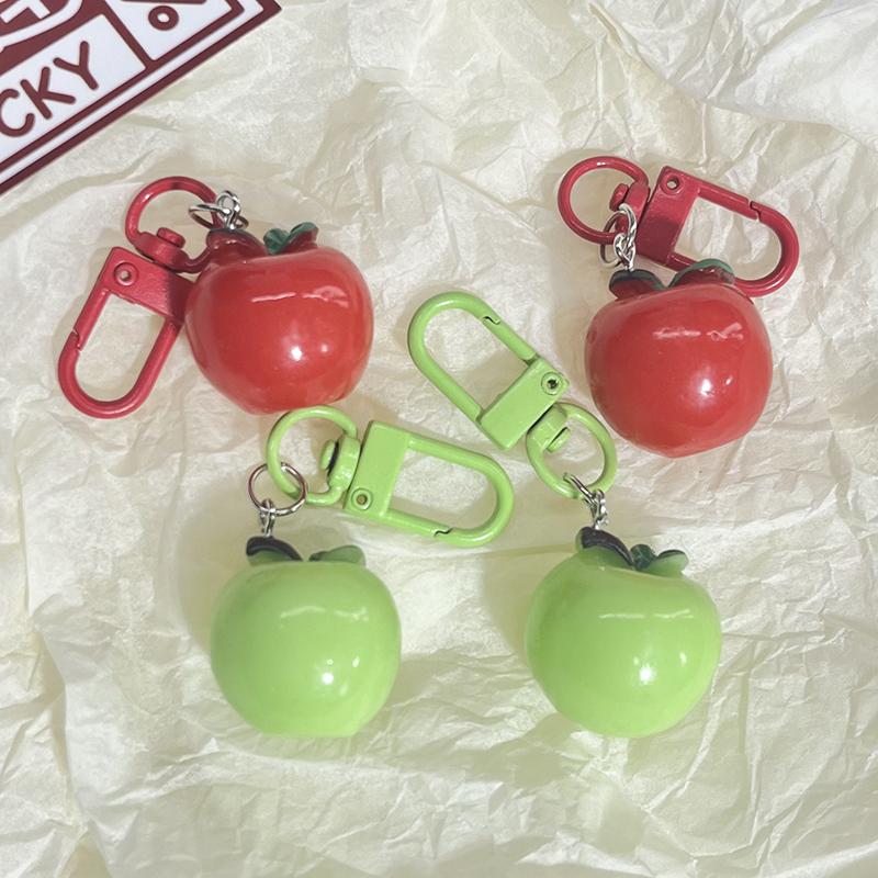 Cute  Simulated 3D Fruits Keychain Cartoon Headphone Case Pendant Creative Kawaii Backpack Decoration Accessories Gifts