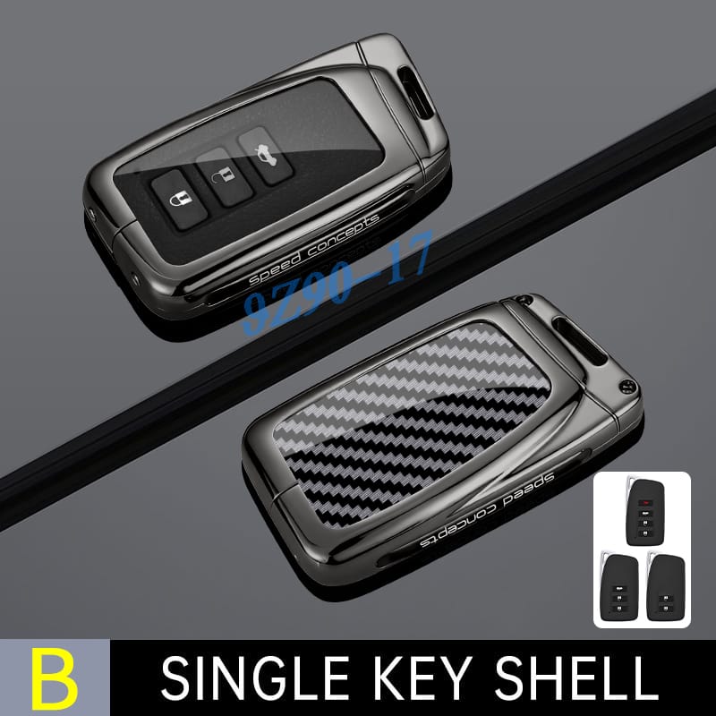 For Lexus Nx Rx Lx Is Es Gs 200T 250 300 300H 350 450H 500H Metal Carbon Fiber Car Key Fob Case Cover Keychain Accessories