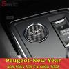 For Peugeot 408 308S 508 C4 4008 5008 Car Engine Start Stop Button Cover Real Carbon Fiber Sticker