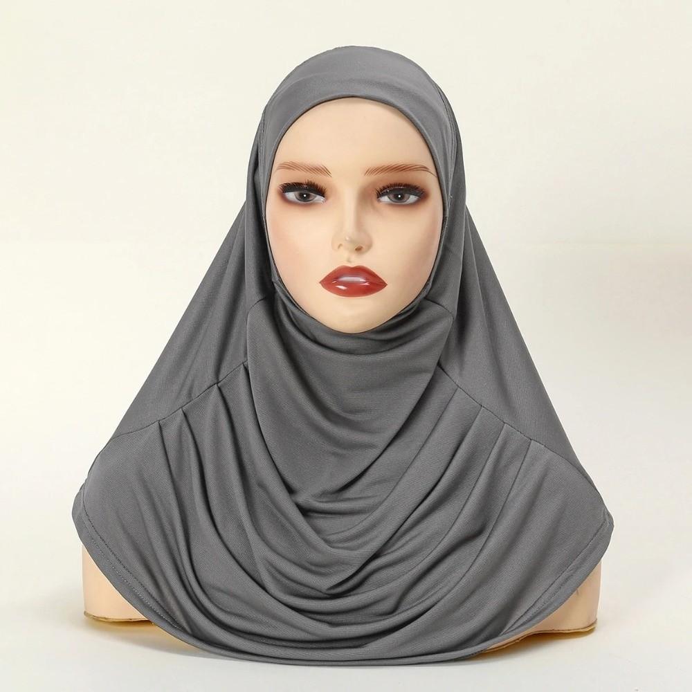 Lightweight Instant Hijab Breathable Full Neck Cover Turban Modest Fashion Sports Headscarf  Women