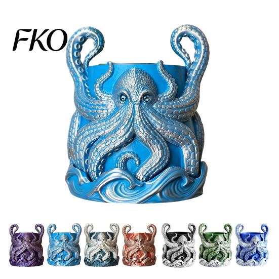 Decorative Flowerpot for Garden 3D Printed Octopus Planter with Tray, Creative Succulents Flower Pot, Weather-Resistant Crack-resistant Plant