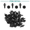ACROPIX 40pcs Plastic Rivets Fender Fastener Fixing Clips Universal 6mm Diameter Hole Black