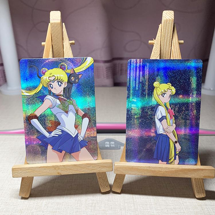 9pcs/set Sailor Moon Self Control Collect Signature Trading Flash Card Anime Cartoon Gift