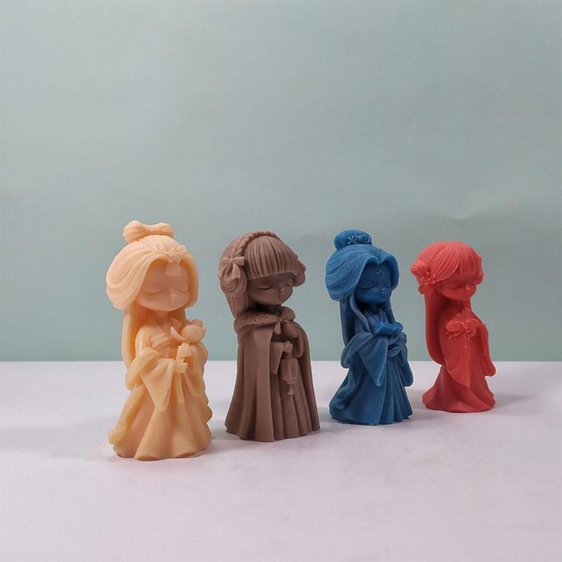 Little Girl Silicone Candle Mold Desktop Ornament DIY Crafts Epoxy Resin Molds