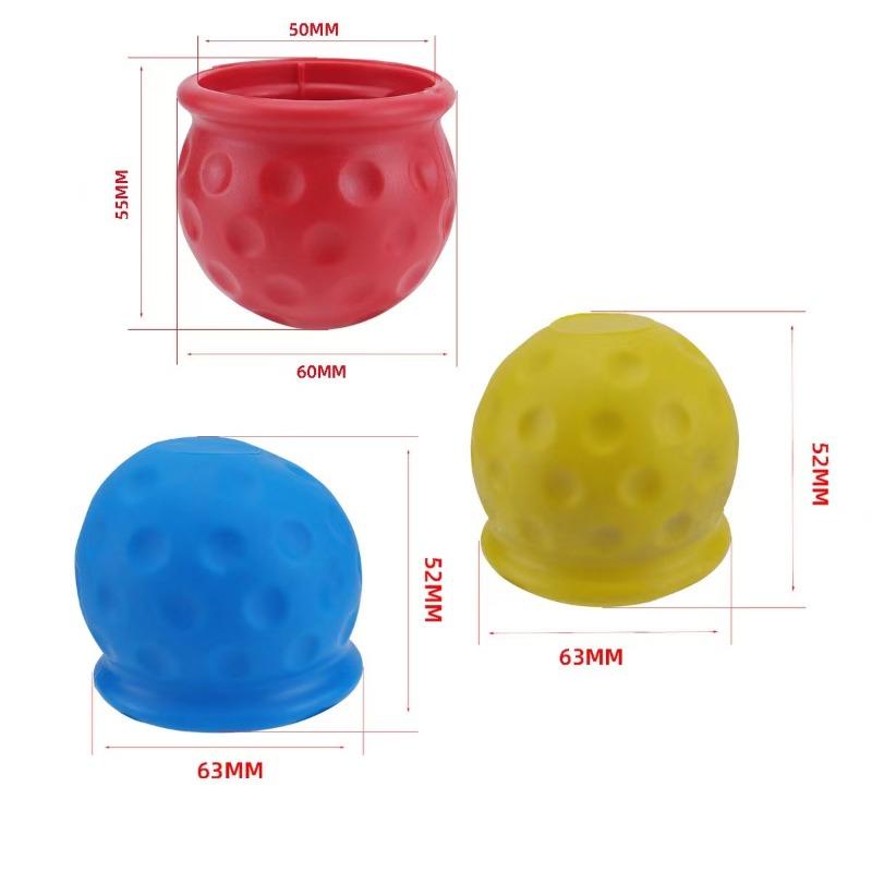4 Colors Universal 50MM Tow Bar Ball Cover Cap Trailer Ball Cover Tow Bar Cap Hitch Trailer Towball Protect Car Accessories