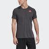 Adidas Runner Tee Sport Training Quick-Dry Short Sleeve Men Tops Grey GH7895