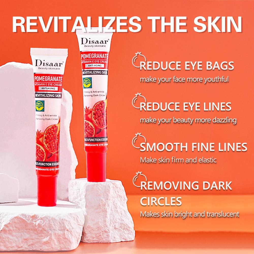 1ks Red Pomegranate VE Eye Cream 25g Eye Lifting Rozjasňující tón pleti Hydratační Zlepšující oční váčky a Zlepšující tmavé kruhy