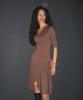 Partimento Woman Cowl Neck Asymmetrical Jersey Dress_Brown