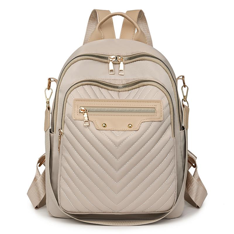 Backpack women's new Korean version of fashion backpack women's bag Oxford cloth casual fashion travel large capacity bag