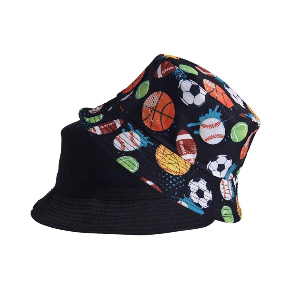 80s 90s Beach Fishing Hat Double-side Print Cap Retro Reversible Fisherman Hat  Men Women