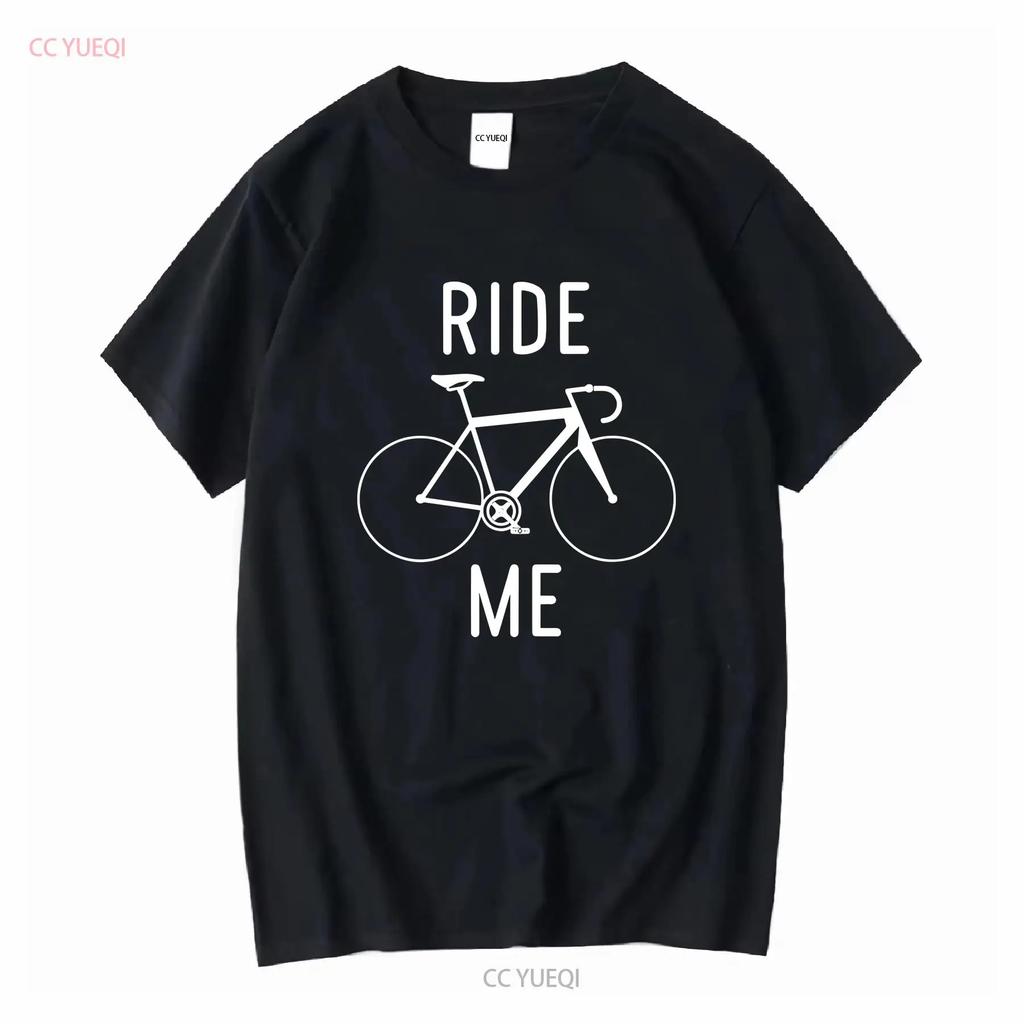 Ride Me Bicycle Graphic Print Black T-shirt